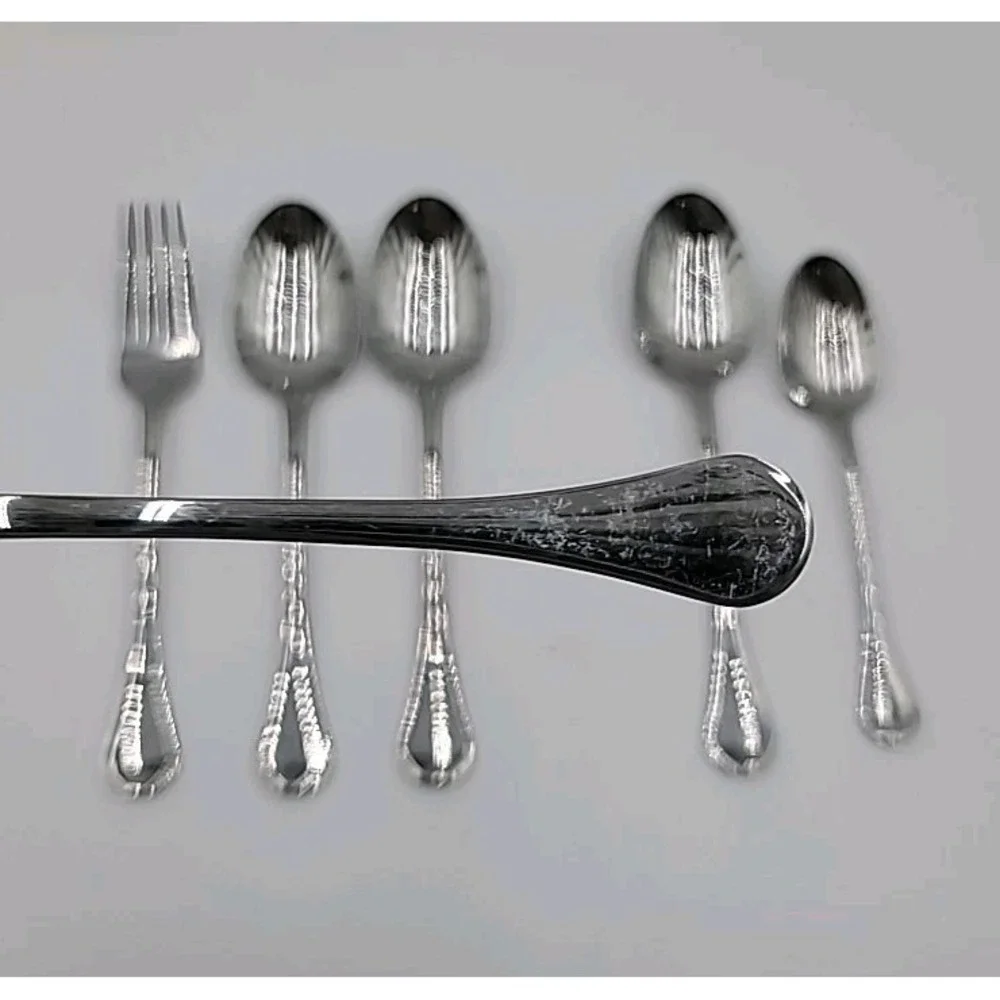 6pc Isaac Mizrahi Stainless Steel Flatware China‎ 11